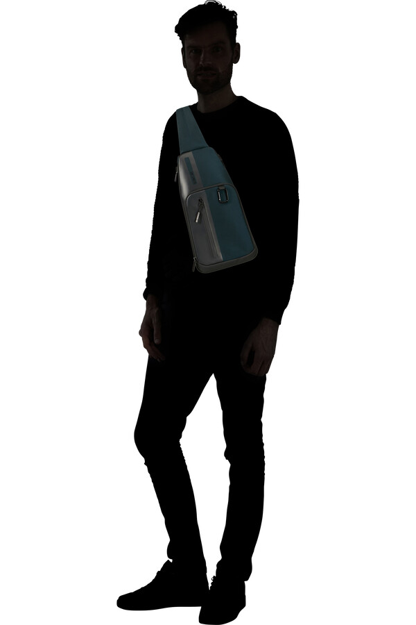 biz2go sling bag dypblå