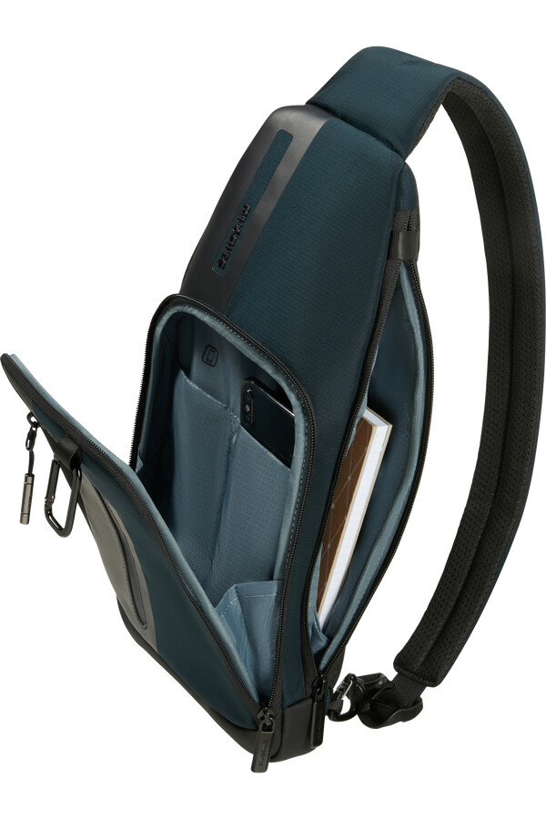 biz2go sling bag dypblå