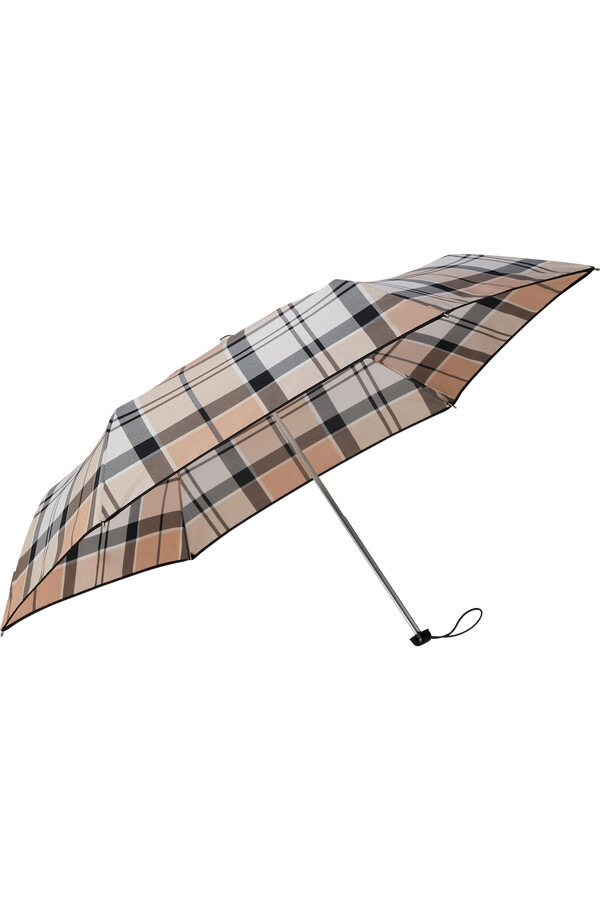 alu drop s paraply beige rutete