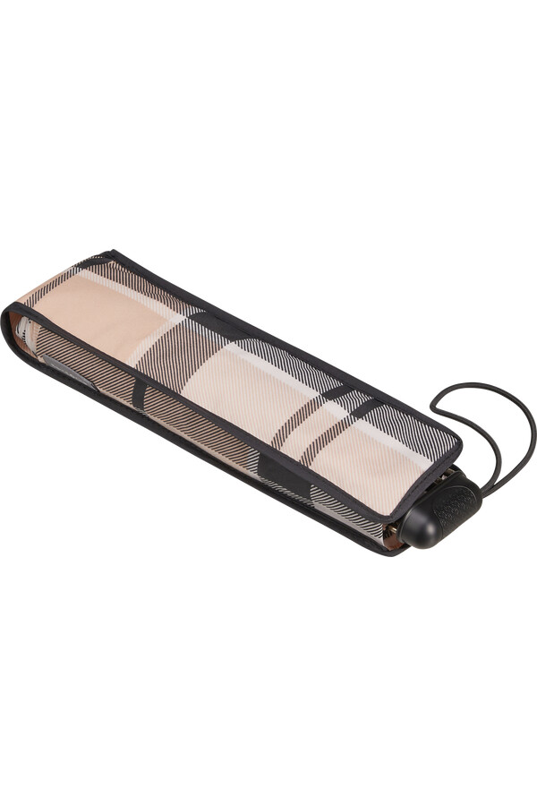 alu drop s paraply beige rutete