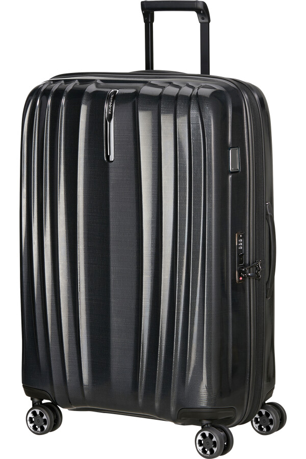 nexis koffert med utvidbar veske 4 hjul 76 cm onyx black
