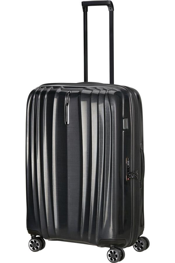 nexis koffert med utvidbar veske 4 hjul 76 cm onyx black