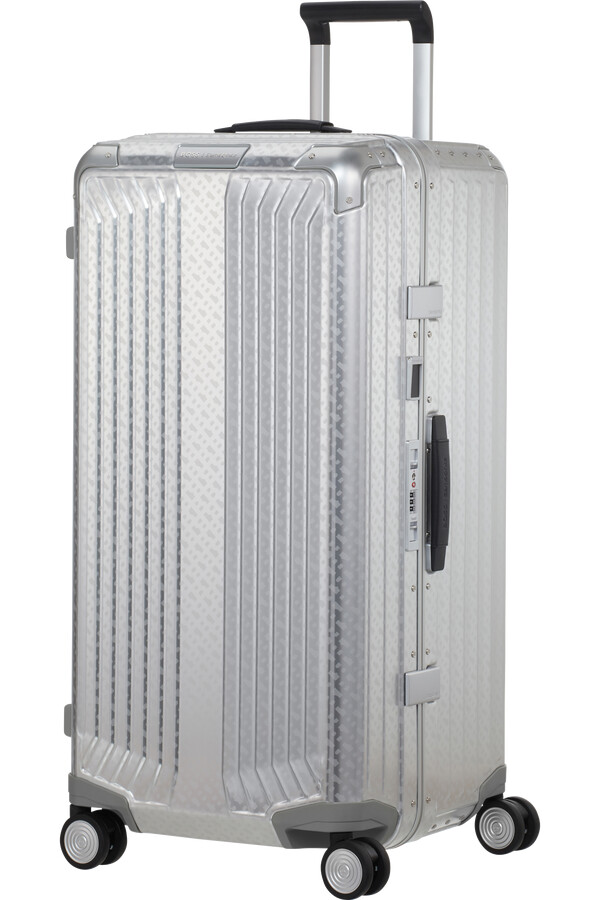 boss samsonite koffert med 4 hjul 80 cm aluminiumsmonogram