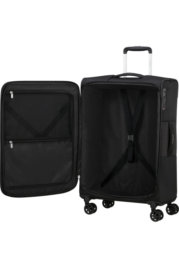 urbify koffert med utvidbar veske 4 hjul 68 cm svart