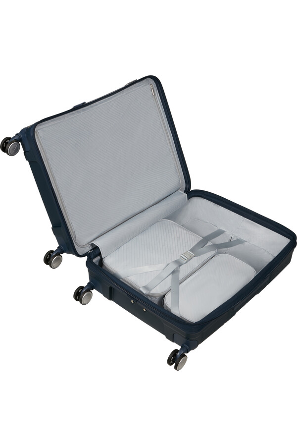 paralux koffert med utvidbar veske 4 hjul 67 cm midnattsblå