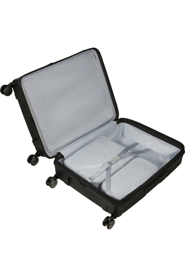 paralux koffert med utvidbar veske 4 hjul 67 cm svart