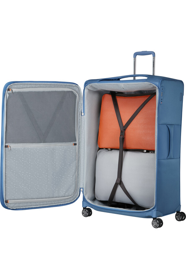 re-lite koffert med utvidbar veske 4 hjul 83 cm capri blue