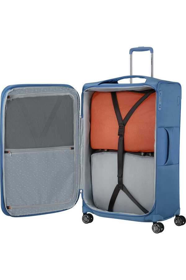 re-lite koffert med utvidbar veske 4 hjul 78 cm capri blue