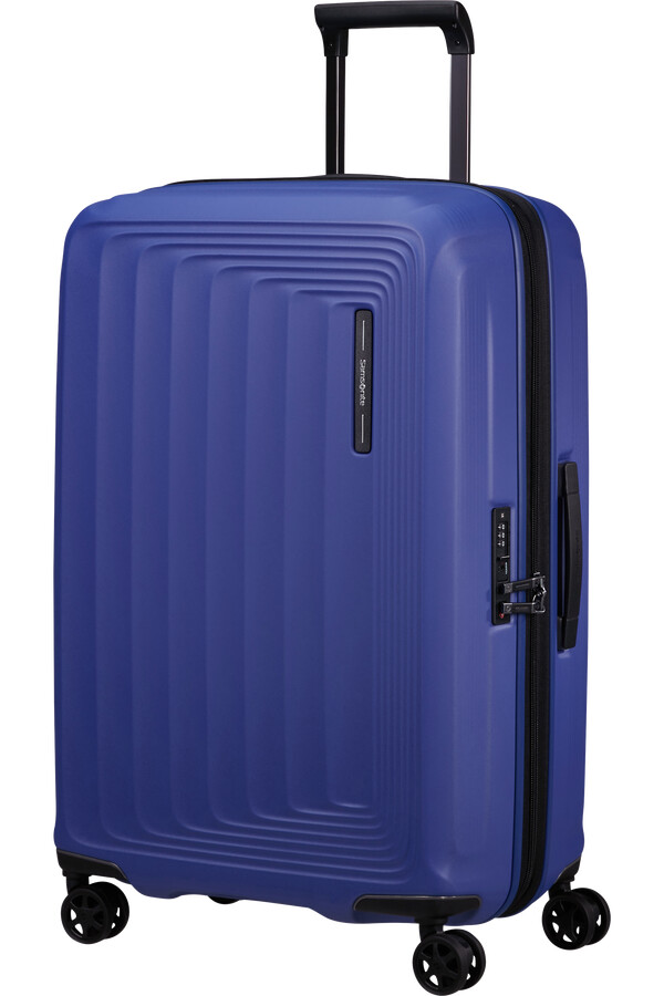 nuon koffert med utvidbar veske 4 hjul 69 cm matt nautical blue
