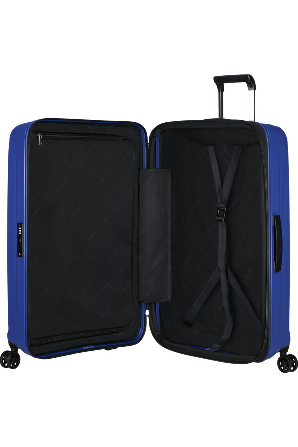 nuon koffert med utvidbar veske 4 hjul 75 cm matt nautical blue