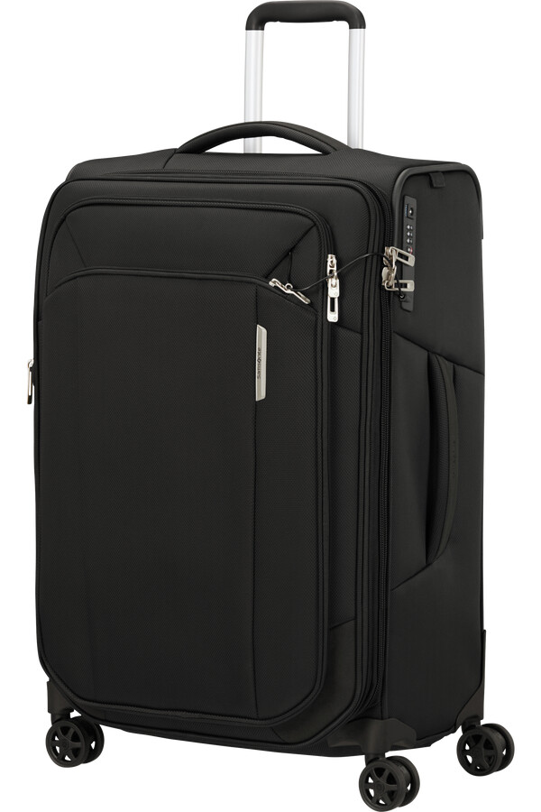 respark koffert med utvidbar veske 4 hjul 67 cm ozone black