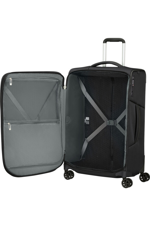 respark koffert med utvidbar veske 4 hjul 67 cm ozone black