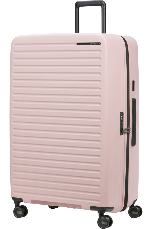 restackd koffert med utvidbar design 4 hjul 81 cm rosa