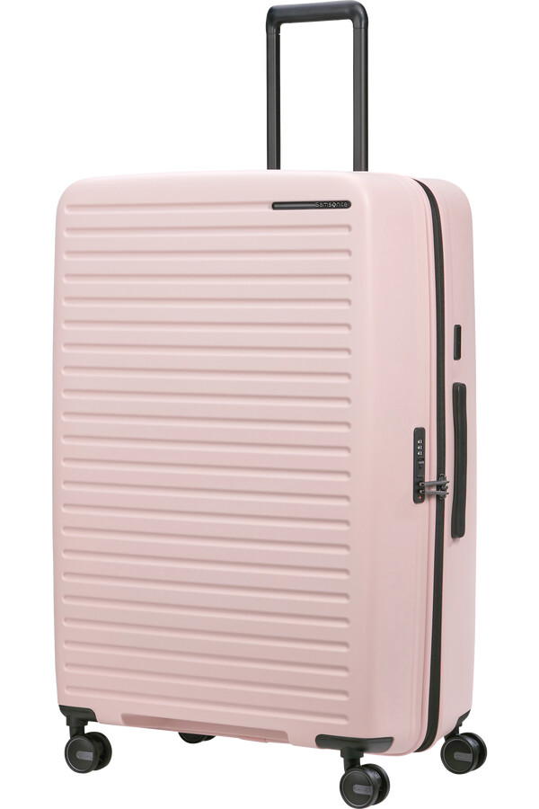 restackd koffert med utvidbar design 4 hjul 81 cm rosa