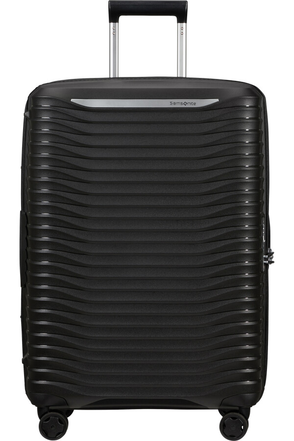 upscape koffert med utvidbar veske 4 hjul 68 cm svart