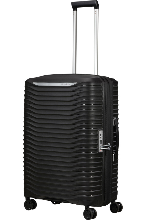 upscape koffert med utvidbar veske 4 hjul 68 cm svart