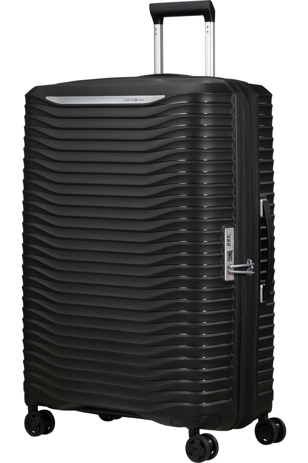 upscape koffert med utvidbar veske 4 hjul 75 cm svart