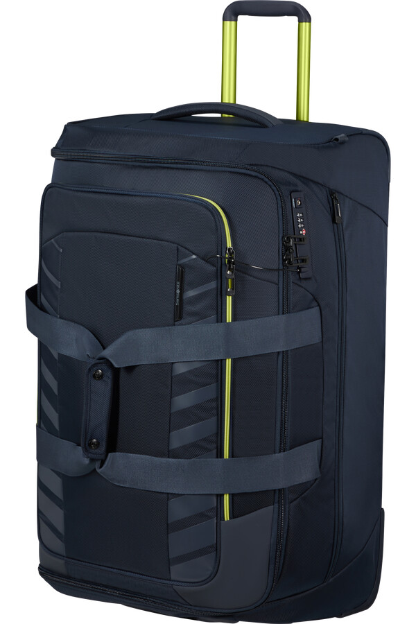 respark duffelbag med hjul 74 cm midnattsblålime