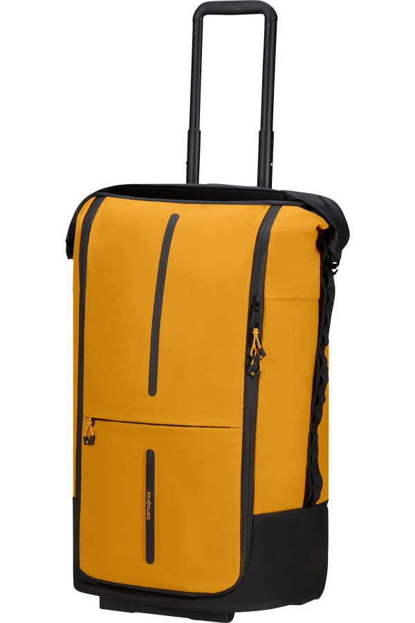 ecodiver sammenleggbar reisebag med hjul 4-i-1 gul