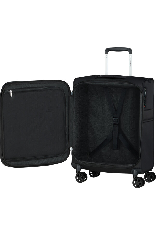 urbify koffert med utvidbar veske 4 hjul 55 cm svart