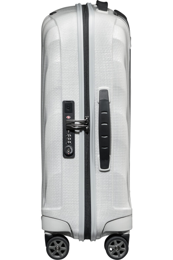 c-lite koffert med utvidbar veske 4 hjul 55 cm off white