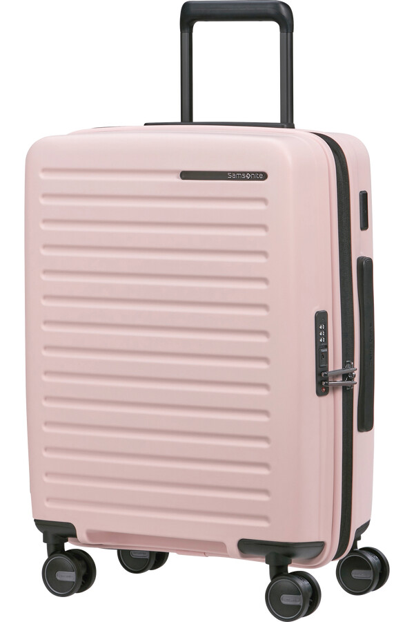 restackd koffert med utvidbar veske 4 hjul 55 cm rosa