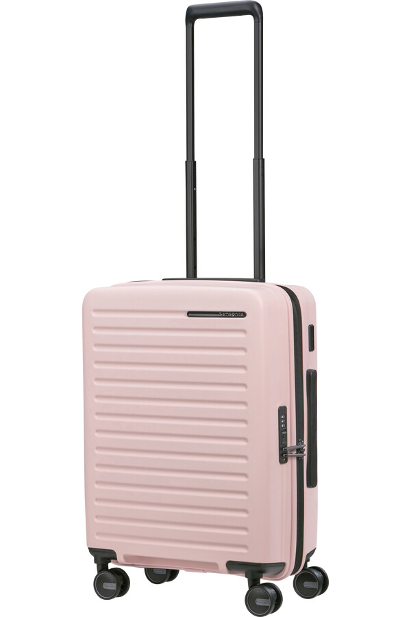 restackd koffert med utvidbar veske 4 hjul 55 cm rosa
