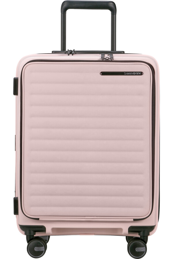 restackd koffert med utvidbar veske 4 hjul 55 cm rosa