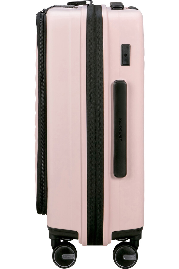 restackd koffert med utvidbar veske 4 hjul 55 cm rosa