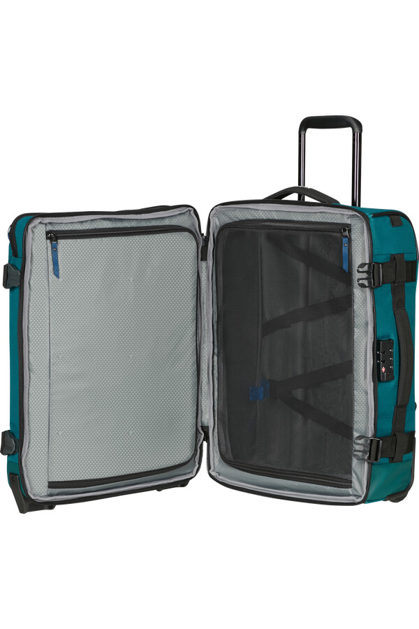 roadseeker duffelbag med hjul 55 cm ryggsekk dyp blågrønn