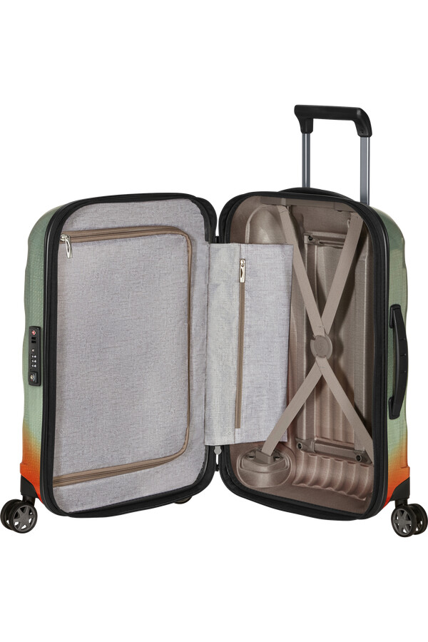 c-lite koffert med utvidbar veske 4 hjul 55 cm gradient sage