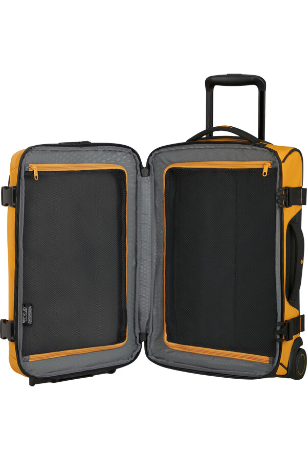 ecodiver duffelbag med hjul dobbel ramme 55 cm gul