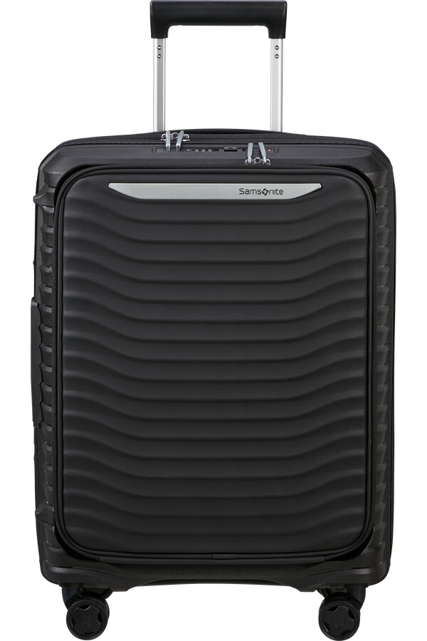 upscape koffert med utvidbar veske 4 hjul 55 cm svart