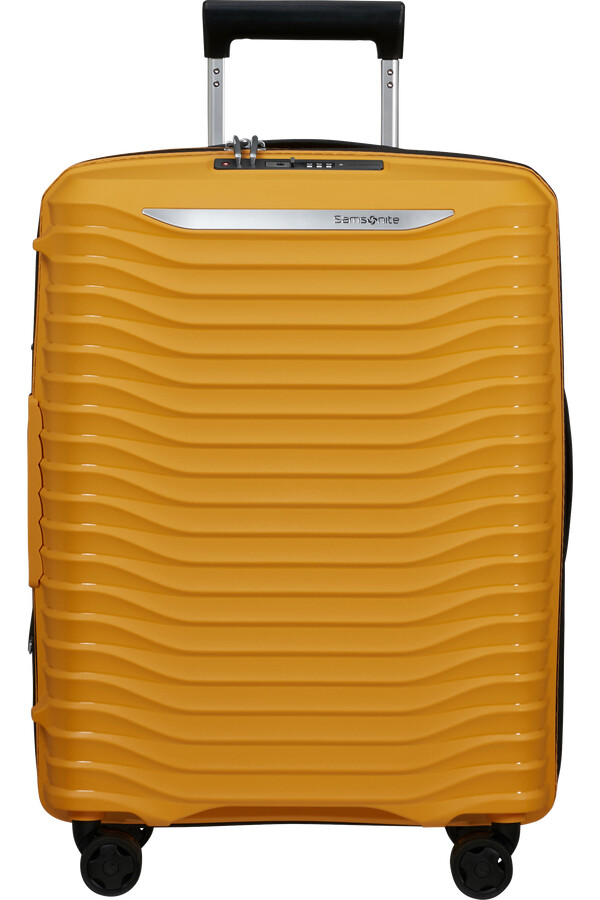upscape koffert med utvidbar veske 4 hjul 55 cm gul