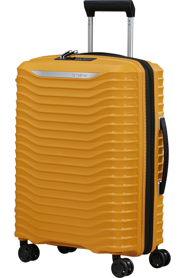 upscape koffert med utvidbar veske 4 hjul 55 cm gul