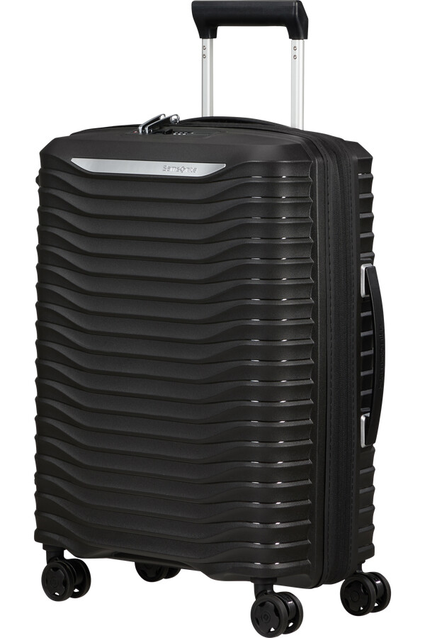 upscape koffert med utvidbar veske 4 hjul 55 cm svart