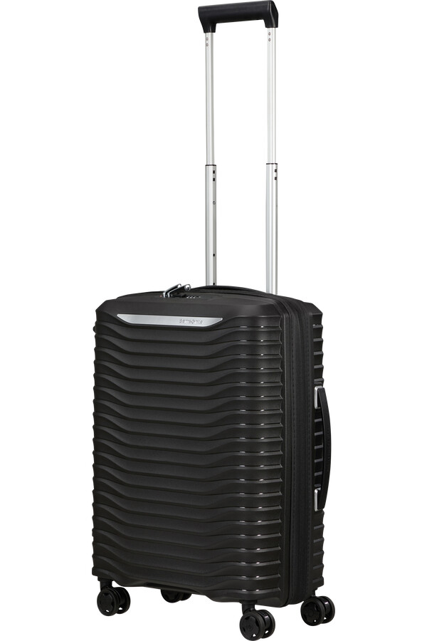 upscape koffert med utvidbar veske 4 hjul 55 cm svart