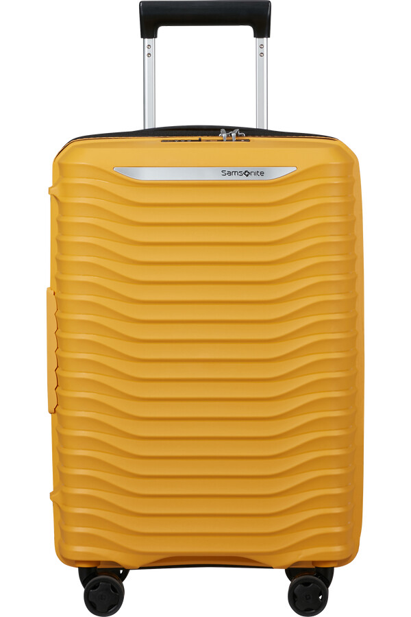 upscape koffert med utvidbar veske 4 hjul 55 cm gul