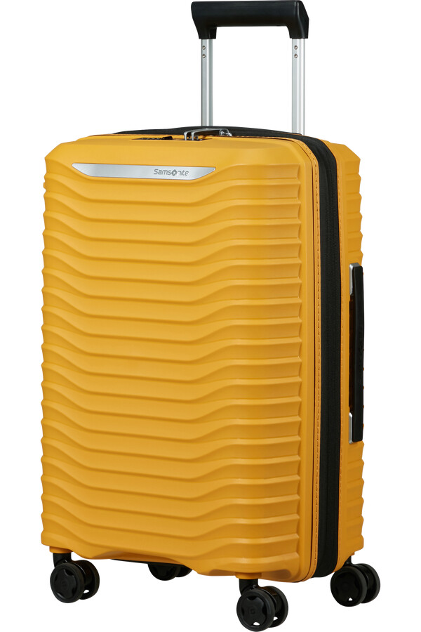 upscape koffert med utvidbar veske 4 hjul 55 cm gul