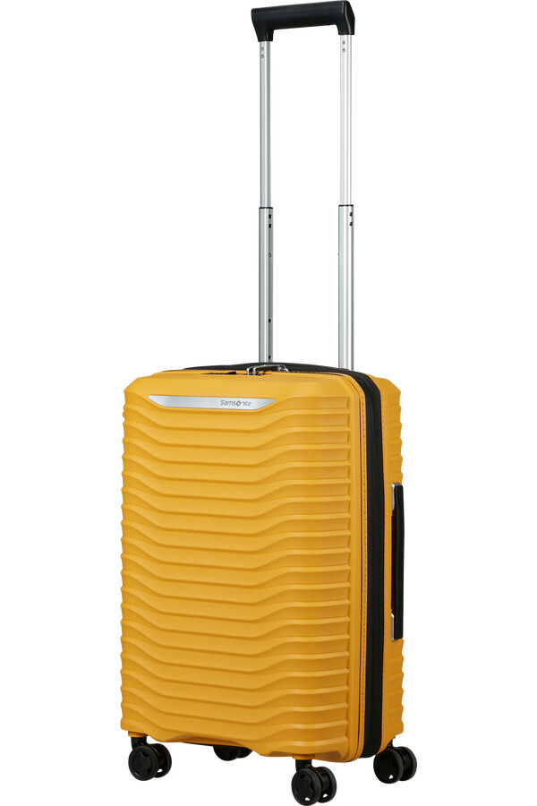 upscape koffert med utvidbar veske 4 hjul 55 cm gul