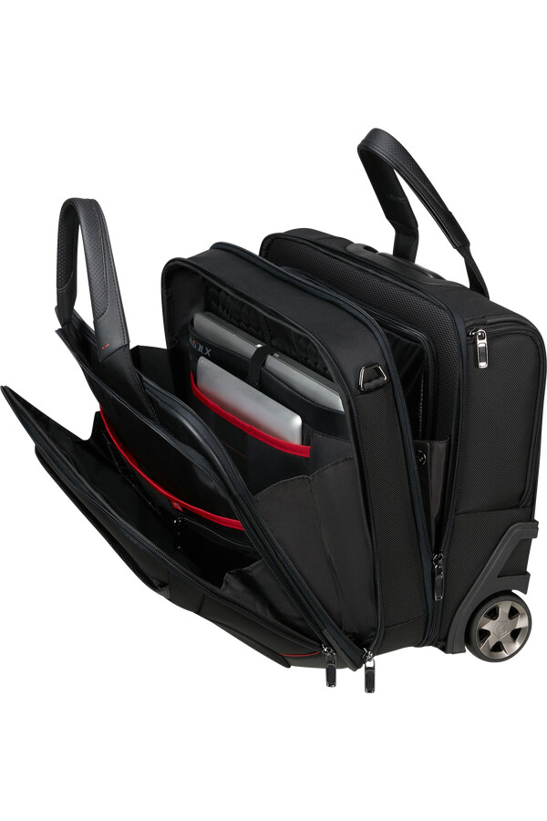 pro-dlx 6 pc-veske med hjul 156 tommer svart