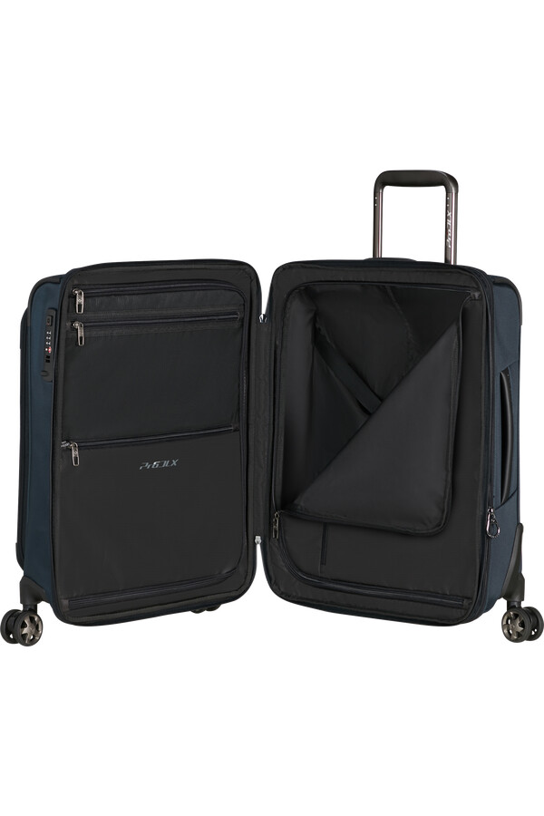 pro-dlx 6 koffert med utvidbar veske 4 hjul 55 cm blå